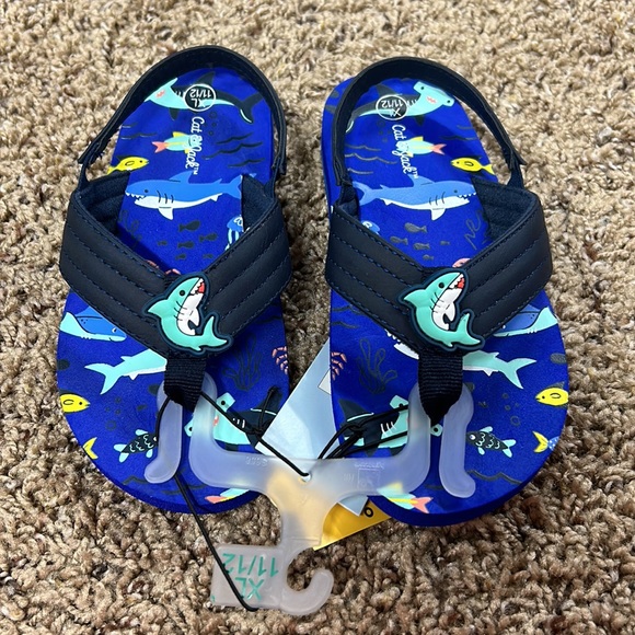 Cat & Jack Shoes Nwt Cat Jack Shark Flip Flops Poshmark